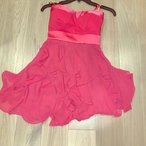 BCBGeneration strapless sweetheart ruffle dress
